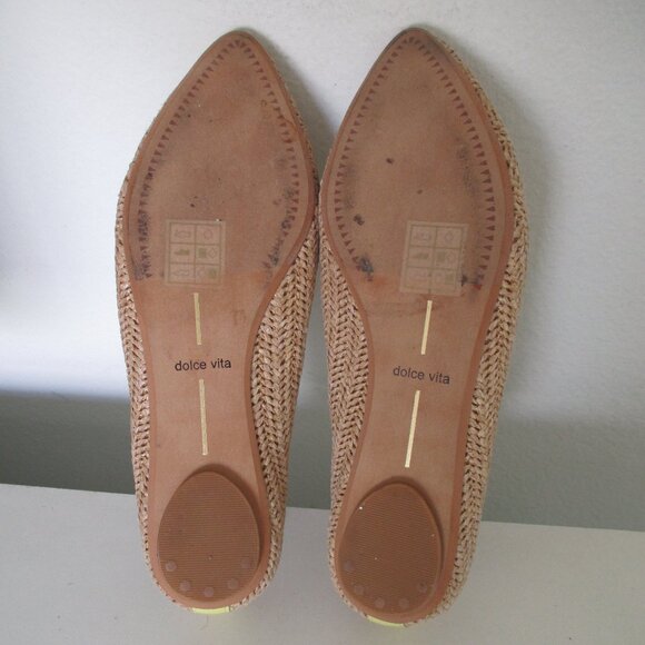 Dolci Vita Womens Tan Woven Pointy Ballet Flats NWOB - Size 6M - Picture 8 of 8